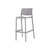 Set of Two 30" Gray Heavy Duty Plastic Low Back Outdoor Bar Height Chairs