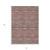 3' X 5' Red Beige And Copper Striped Washable Indoor Outdoor Area Rug