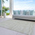 5' X 8' Taupe Beige And Tan Striped Washable Indoor Outdoor Area Rug