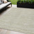 5' X 8' Taupe Beige And Tan Striped Washable Indoor Outdoor Area Rug