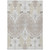 5' X 8' Ivory Beige And Taupe Ikat Washable Indoor Outdoor Area Rug