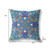 20" x 20" Blue and Gold Blown Seam Paisley Indoor Outdoor Throw Pillow