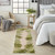 8' Ivory And Green Palm Leaf Indoor Outdoor Runner Rug - Ivory, Green