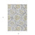 5' X 8' Silver Gray And Gold Floral Washable Indoor Outdoor Area Rug - 608219121358