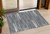 3' X 5' Gray And Ivory Striped Washable Indoor Outdoor Area Rug Transitional Style - Gray, Ivory Color