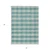 3' X 5' Teal Blue And Ivory Plaid Washable Indoor Outdoor Area Rug