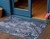 3' X 5' Navy Blue And Gray Abstract Washable Indoor Outdoor Area Rug - Navy Blue, Gray