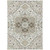 5' X 8' Ivory And Brown Oriental Washable Indoor Outdoor Area Rug