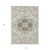 5' X 8' Ivory And Brown Oriental Washable Indoor Outdoor Area Rug