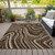 5' X 8' Brown And Ivory Abstract Washable Indoor Outdoor Area Rug Transitional Style - Brown, Ivory Color