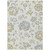 5' X 8' Ivory Gray And Gold Floral Washable Indoor Outdoor Area Rug