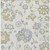 5' X 8' Ivory Gray And Gold Floral Washable Indoor Outdoor Area Rug
