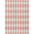 3' X 5' Salmon And Ivory Geometric Washable Indoor Outdoor Area Rug