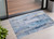 3' X 5' Blue Washable Non Skid Indoor Outdoor Area Rug
