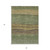 3' X 5' Olive Green And Chocolate Striped Washable Indoor Outdoor Area Rug