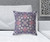 18" x 18" Purple Blown Seam Paisley Indoor Outdoor Throw Pillow