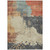5' X 8' Rust Beige And Charcoal Abstract Washable Indoor Outdoor Area Rug