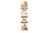36" Off White And Orange Solid Wood Whimsical Cats Porch Sign