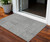 3' X 5' Charcoal And Ivory Geometric Washable Indoor Outdoor Area Rug - 606114996064