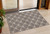 3' X 5' Brown And Beige Geometric Washable Indoor Outdoor Area Rug Transitional Style - Brown, Beige Color