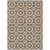 5' X 8' Chocolate Ivory And Gold Floral Medallion Washable Indoor Outdoor Area Rug