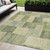 5' X 8' Artichoke Green Geometric Washable Indoor Outdoor Area Rug Transitional Style - Artichoke Green Color