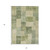 5' X 8' Artichoke Green Geometric Washable Indoor Outdoor Area Rug Transitional Style - Artichoke Green Color
