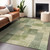 5' X 8' Artichoke Green Geometric Washable Indoor Outdoor Area Rug Transitional Style - Artichoke Green Color