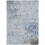 5' X 8' Sky Blue And Gray Abstract Washable Indoor Outdoor Area Rug
