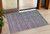 3' X 5' Purple And Lime Green Striped Washable Indoor Outdoor Area Rug