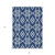 5' X 8' Navy Blue And Ivory Trellis Washable Indoor Outdoor Area Rug