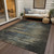 3' X 5' Coffee Abstract Washable Indoor Outdoor Area Rug