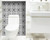 5" X 5" Charcoal And White Scroll Peel And Stick Removable Tiles