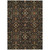 5' X 8' Black Brown And Red Floral Washable Indoor Outdoor Area Rug - Black, Brown, Red