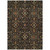 5' X 8' Black Brown And Red Floral Washable Indoor Outdoor Area Rug - Black, Brown, Red