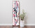 36" White and Pink Solid Wood Birds Porch Sign