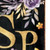 36" Black Gold And Purple Solid Wood Spooky Halloween Skull Porch Sign