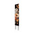 42" Black And Gray Solid Wood Floral Bouquet Owl Garden Stake