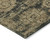 3' X 5' Charcoal Gold And Tan Floral Washable Indoor Outdoor Area Rug