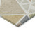 5' X 8' Ivory Brown And Green Geometric Washable Indoor Outdoor Area Rug