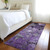 2' X 8' Purple Abstract Washable Indoor Outdoor Runner Rug - 608219345310