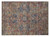 2' X 3' Red Orange and Blue Oriental Washable Non Skid Indoor Outdoor Area Rug - Red, Orange, Blue