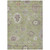 3' X 5' Artichoke Green And Beige Floral Washable Indoor Outdoor Area Rug - Artichoke Green, Beige