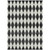 5' X 8' Black Geometric Washable Indoor Outdoor Area Rug