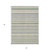 5' X 8' Linen And Lime Green Striped Washable Indoor Outdoor Area Rug