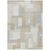 3' X 5' Ivory Beige And Gray Geometric Washable Indoor Outdoor Area Rug