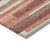3' X 5' Coral Peach And Taupe Striped Washable Indoor Outdoor Area Rug