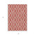 5' X 8' Red And Ivory Geometric Washable Indoor Outdoor Area Rug