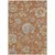 3' X 5' Orange Copper And Gray Floral Washable Indoor Outdoor Area Rug