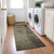 8' Runner Gray Abstract Washable Non Skid Indoor Outdoor Runner Rug Transitional Style - Gray Color